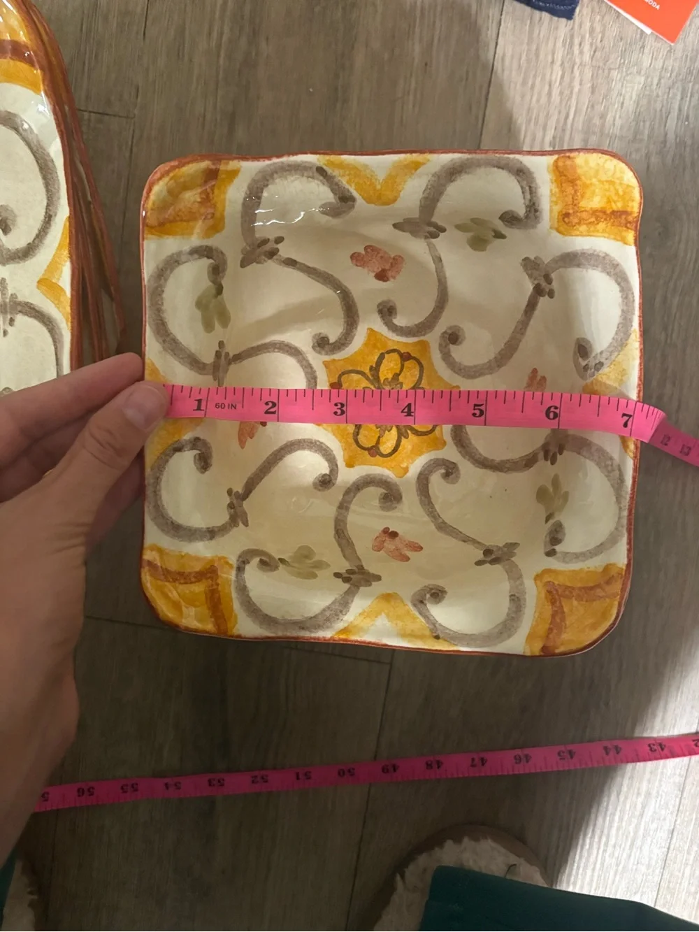 Arte Italica Square Dinner Plates & Bowls Set of 8 perfect condition